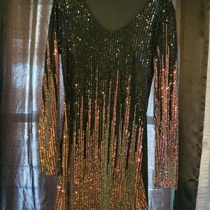 dazzling night life mini dress size Xl large.